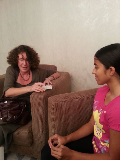 Tash with Francesca Simon